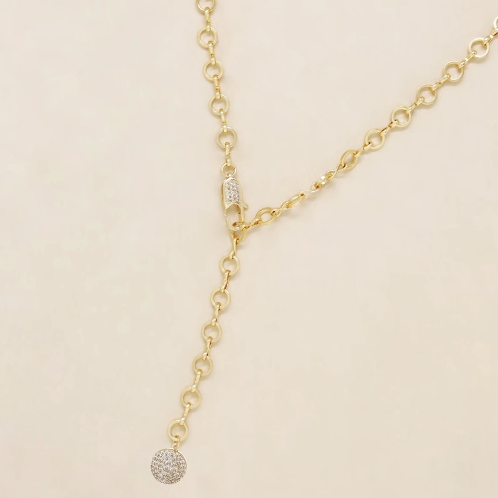 Ettika Circle Chain Adjustable 18K Necklace